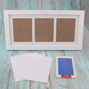 Baby Handprint Footprint Frame Kit with Lasting Ink Pad Light Blue Wall Room Office Ornament 33x18x2cm/13x7x1inch