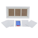 Baby Handprint Footprint Frame Kit with Lasting Ink Pad Light Blue Wall Room Office Ornament 33x18x2cm/13x7x1inch