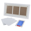 Baby Handprint Footprint Frame Kit with Lasting Ink Pad Light Blue Wall Room Office Ornament 33x18x2cm/13x7x1inch