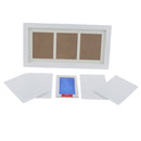 Baby Handprint Footprint Frame Kit with Lasting Ink Pad Light Blue Wall Room Office Ornament 33x18x2cm/13x7x1inch