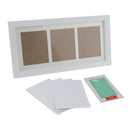 Baby Handprint Footprint Frame Kit with Lasting Ink Pad Green Wall Room Office Ornament 33x18x2cm/13x7x1inch
