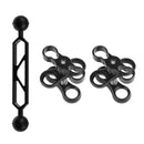 Underwater Light Ball Arm System Joint & Clamp Dual Head Hole Standard 1'' Photography Accessory Kit