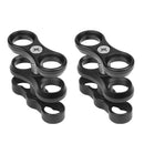 Underwater Light Ball Arm System Joint & Clamp Dual Head Hole Standard 1'' Photography Accessory Kit
