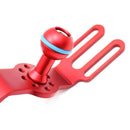 Aluminum Alloy CNC DSLR Camera Handle Grip Stabilizer Hand Grip Mount with Ball Head - Red