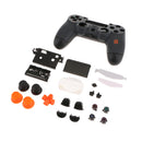 Cover Case Skin Set for Sony PS4 Pro Controller Button Set L2 R2 ABXY Thumb Grip Stick Cap White Plastic Sheets