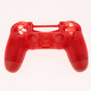 Cover Case Skin Set for Sony PS4 Pro Controller Button Set L2 R2 ABXY Thumb Grip Stick Cap White Plastic Sheets Red