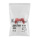 Cover Case Skin Set for Sony PS4 Pro Controller Button Set L2 R2 ABXY Thumb Grip Stick Cap White Plastic Sheets Red