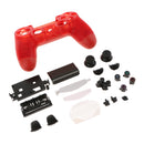 Cover Case Skin Set for Sony PS4 Pro Controller Button Set L2 R2 ABXY Thumb Grip Stick Cap White Plastic Sheets Red