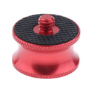 Aluminium Alloy 1/4 inch Male Screw to 3/8 inch Female Adapter Converter Plate for Tripod Monopod Camera Red