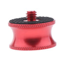 Aluminium Alloy 1/4 inch Male Screw to 3/8 inch Female Adapter Converter Plate for Tripod Monopod Camera Red