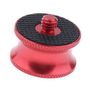 Aluminium Alloy 1/4 inch Male Screw to 3/8 inch Female Adapter Converter Plate for Tripod Monopod Camera Red