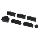 USB HDMI Audio LAN Console Interface Cap Rubber Cover Protector Set Kit for Microsoft Xbox One X Console Repair Part