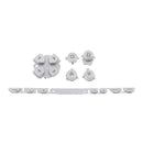 For Sony PSP 1000 Controller Button Key Pad Set All-in-one Accessory Kit Repair Part - Silver