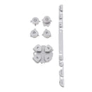 For Sony PSP 1000 Controller Button Key Pad Set All-in-one Accessory Kit Repair Part - Silver