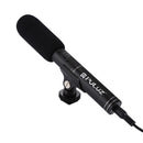 Camera Microphone Wired 3.5mm Jack Camcorder Video Recording Mic with Stand Wind-proof Sponge Indoors Outdoors Vocal Recording