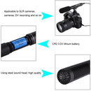 Camera Microphone Wired 3.5mm Jack Camcorder Video Recording Mic with Stand Wind-proof Sponge Indoors Outdoors Vocal Recording