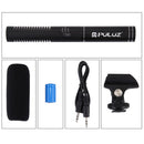 Camera Microphone Wired 3.5mm Jack Camcorder Video Recording Mic with Stand Wind-proof Sponge Indoors Outdoors Vocal Recording
