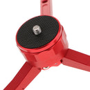 Heavy Duty 80kg Load Adjustable Complete Tripod for Mobile Phone DSLR Camera Camcorder DV Recorder 70mm-170mm Height with Rubber Foot Red
