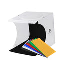 7W Portable Table Top Photo Studio Box LED Lighting Tent Softbox Lighting Kit 20x20cm with Light Guide Plate & 6 Backdrops