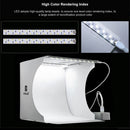 7W Portable Table Top Photo Studio Box LED Lighting Tent Softbox Lighting Kit 20x20cm with Light Guide Plate & 6 Backdrops