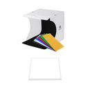 37W Portable Table Top Photo Studio Box LED Lighting Tent Softbox Bottom Shadowless Lighting Kit 20x20cm with Light Guide Plate & 6 Backdrops