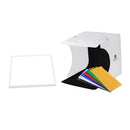 37W Portable Table Top Photo Studio Box LED Lighting Tent Softbox Bottom Shadowless Lighting Kit 20x20cm with Light Guide Plate & 6 Backdrops