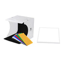 37W Portable Table Top Photo Studio Box LED Lighting Tent Softbox Bottom Shadowless Lighting Kit 20x20cm with Light Guide Plate & 6 Backdrops