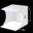 37W Portable Table Top Photo Studio Box LED Lighting Tent Softbox Bottom Shadowless Lighting Kit 20x20cm with Light Guide Plate & 6 Backdrops