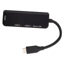 Hub Type C To HDMI Socket Black Alloy 190x27x10mm