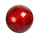 Universal Car Round Ball Shape Gear Shift Knob Black Red Carbon Fiber