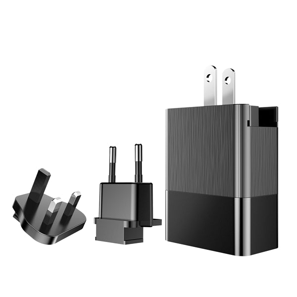 Baseus 3 in 1 3 Ports 3.4A Fast Travel Wall USB Charger EU US UK Plug Adapter For Phone Tablet