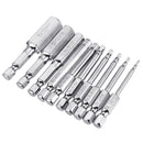 Drillpro 20pcs 60mm H1.5-H12 Hex Head Screwdriver Bit 1/4 Inch Hex Shank Metric Inch Magnetic Screwdriver Bits