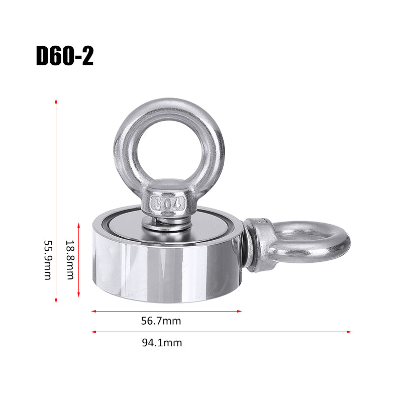 Strong Salvage Magnet Pot Fishing Magnet Deep Sea Magnetic Hook Neodymium Recovery Magnet Tool