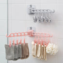 Foldable Laundry Clothes Peg Drying Rack Multifunctional Clothes Hanger Organizer Balcony Towel Sock Rack Hanger