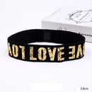 Black Elastic Sports Hair Band Unisex Yoga Running Sweat-absorbent Fashion Headband Sport Headband