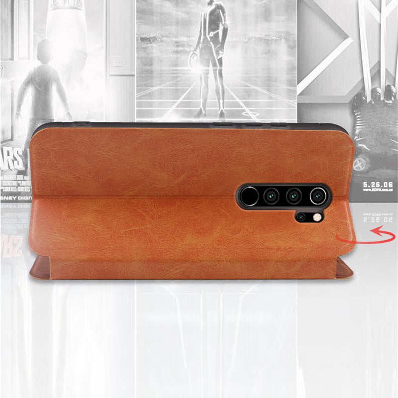 MOFI Luxury Shockproof Flip with Stand Card Slot Full Body PU Leather Protective Case for Xiaomi Redmi Note 8 Pro