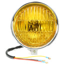 5.75" Motorcycle Headlight Light Retro Metal Yellow Len For Harley Bobber Chopper