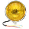 5.75" Motorcycle Headlight Light Retro Metal Yellow Len For Harley Bobber Chopper