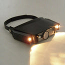 MG81007 1.8X 2.3X 3.7X 4.8X Helmet Magnifying Glass Third Hand Illuminated Magnifier with Light