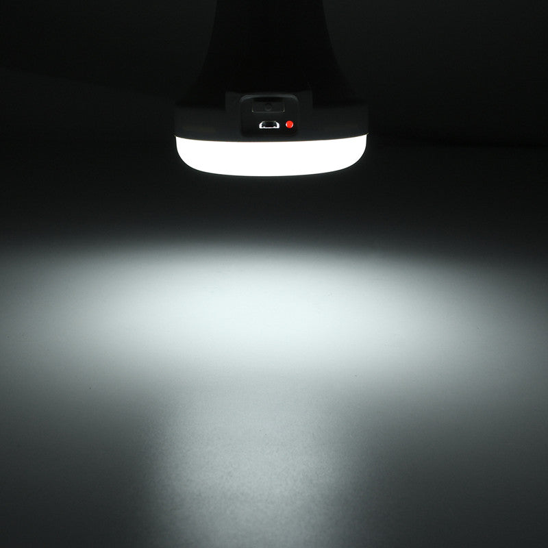 E27 USB Rechargeable Pure White LED Emergency Flashlight Camping Lighting Bulb Lamp AC220V