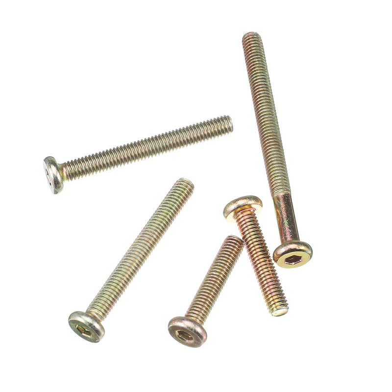 Suleve 125Pcs High Precision Hex Socket Head Cap Screw Bolts and Barrel Nuts Furniture Connecting Screws Accessories Assortment Kit