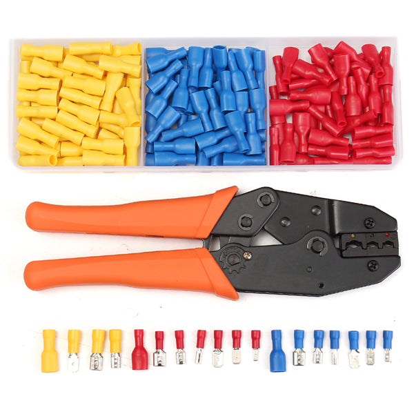 900Pcs Electrical Wire Connectors Terminals with Crimping Plier Assorted Set