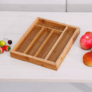 Bamboo Expandable Wooden Cutlery Tray Holder Tidy Retractable Drawer Organizer Kitchen Storage Container
