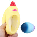 2 In 1 Squishy Chick Lay Eggs 12*10*7cm Funny Slow Rising Toy With Original Packing