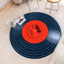 Music Vinyl Record Printed Round Carpet Soft Carpets For Living Room Anti-slip Rug Chair Floor Mat