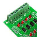 3pcs 24V To 12V 4 Channel Optocoupler Isolation Board Isolated Module PLC Signal Level Voltage Converter Board 4Bit