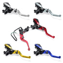 Pair Universal 22mm Motorcycle Adjustable Brake Clutch Lever Master Cylinder