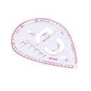 Multi-function 6403 Grading Angle Ruler Button Buckle Pocket Collar Line Ruler Button Positioning Proofing Ruler Patchwork Ruler