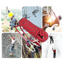 15mx10mm Double Buckle Rock Climbing Rope Outdoor Sports Mountaineering Climbing Downhill Safety Rope