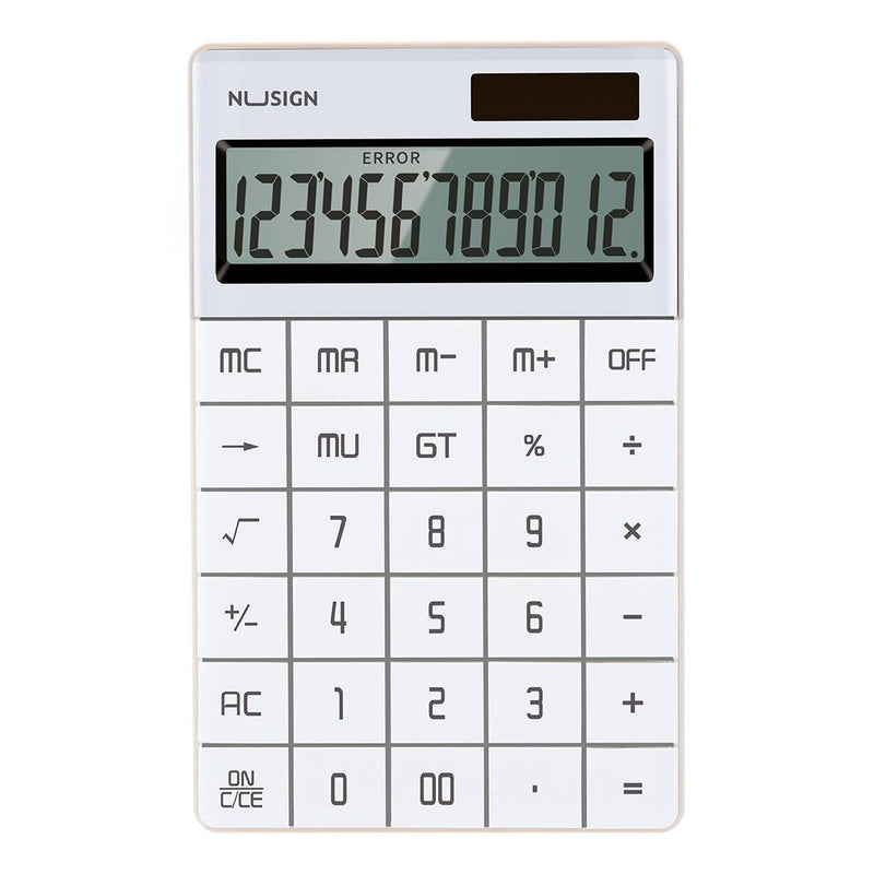 NUSIGN NS041 Desktop Calculator Large LCD Screen 12-digit Calculator Solar/Battery Dual Powered for Business Finance Office School from Xiaomi Youpin